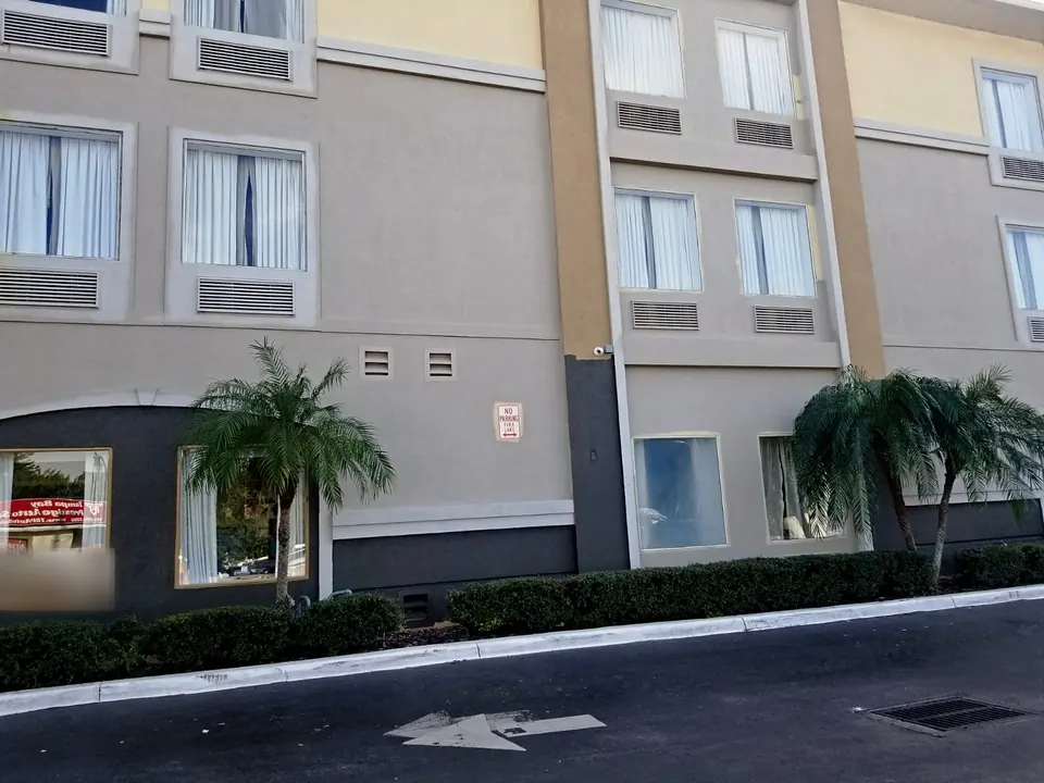 Before: the yellow and tan exterior