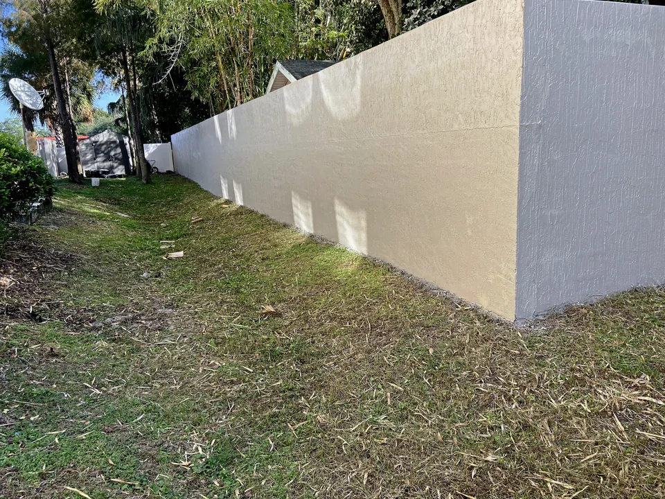 Painted perimeter wall